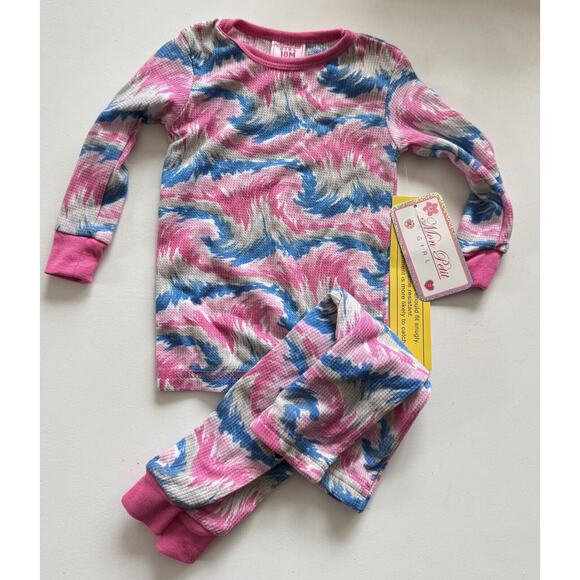 Mon Petit Baby Girls' 2 Piece Snug Fit Tye Dye Pajama Set Size 18M - Picture 1 of 4